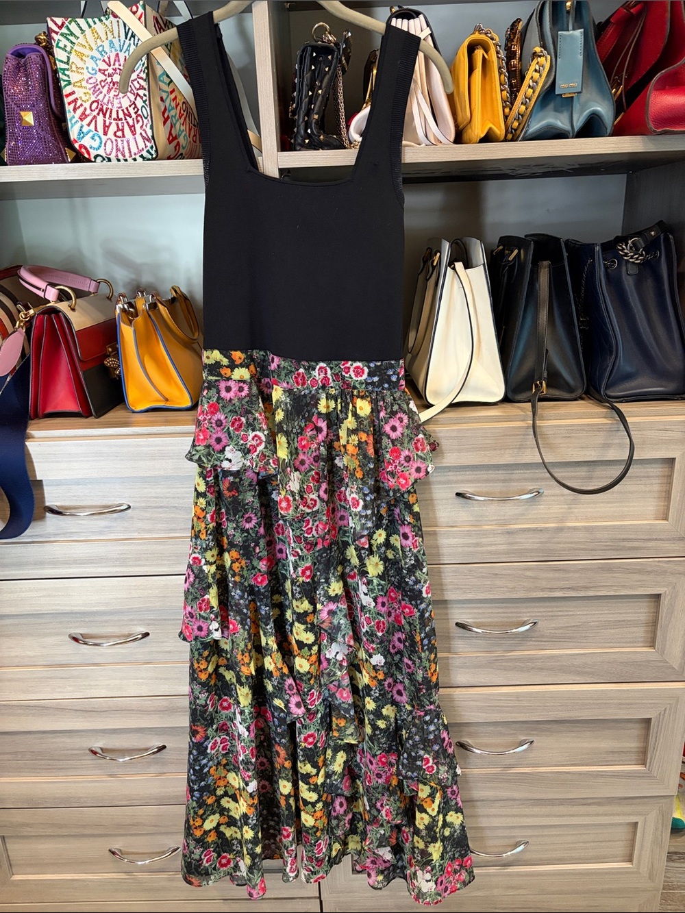 Ted Baker Black Ribbed Tank Top